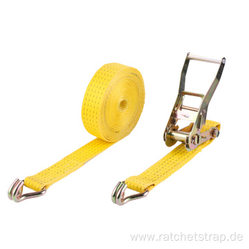 High Quality Yellow Ratchet Belt Tie Down Straps for Cargo Securing